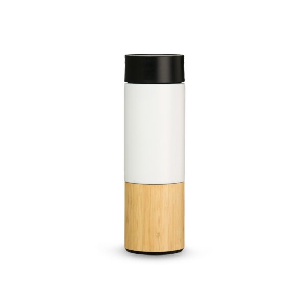 Garrafa térmica inox preta personalizada corporativa