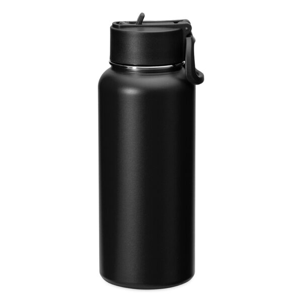 Garrafa térmica preta personalizada brinde executivo