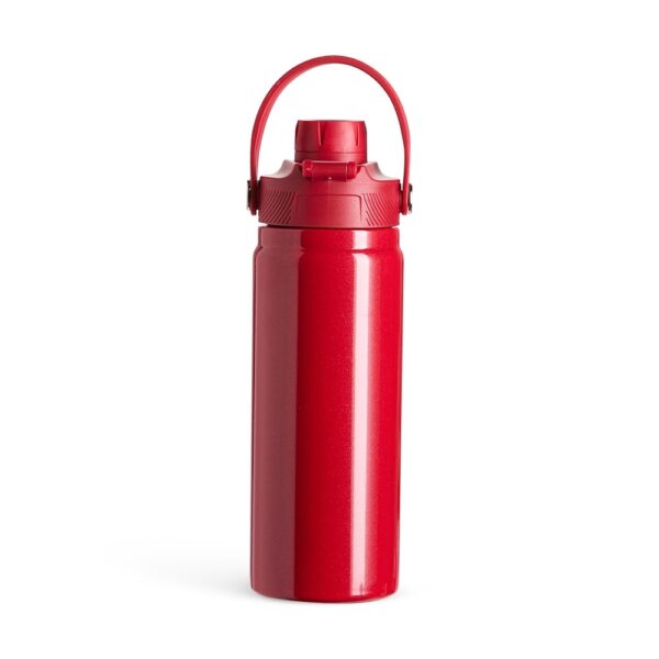 Garrafa térmica rosa personalizada com logo corporativo