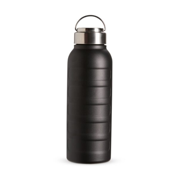 Garrafa térmica cinza personalizada com logo empresa
