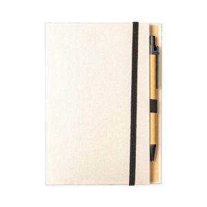 Bloco de Notas Personalizado Capa Dura com Autoadesivos e Caneta 18×13cm