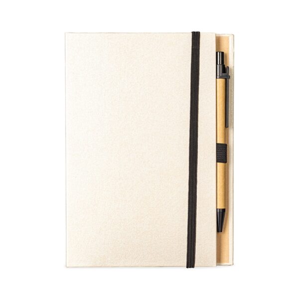 Bloco de Notas Personalizado Capa Dura com Autoadesivos e Caneta 18×13cm Branco