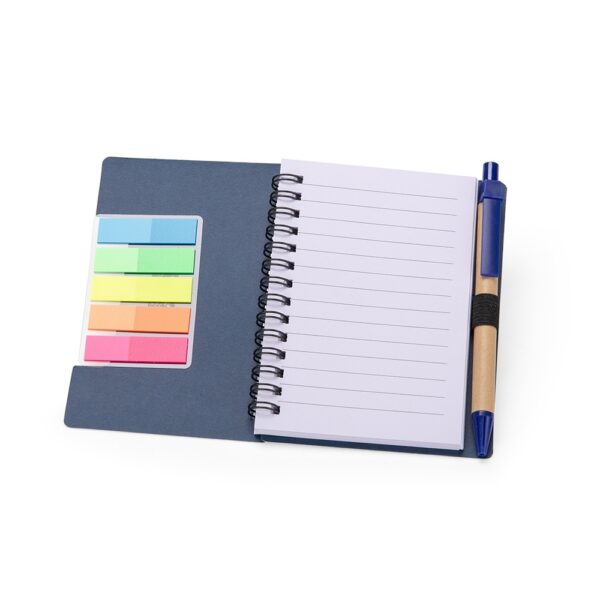 Bloco de Notas Personalizado Capa Dura com Autoadesivos e Caneta 14,1×10,5cm Det