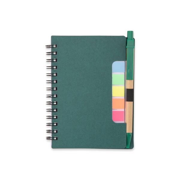 Bloco de Notas Personalizado Capa Dura com Autoadesivos e Caneta 14,1×10,5cm Ver