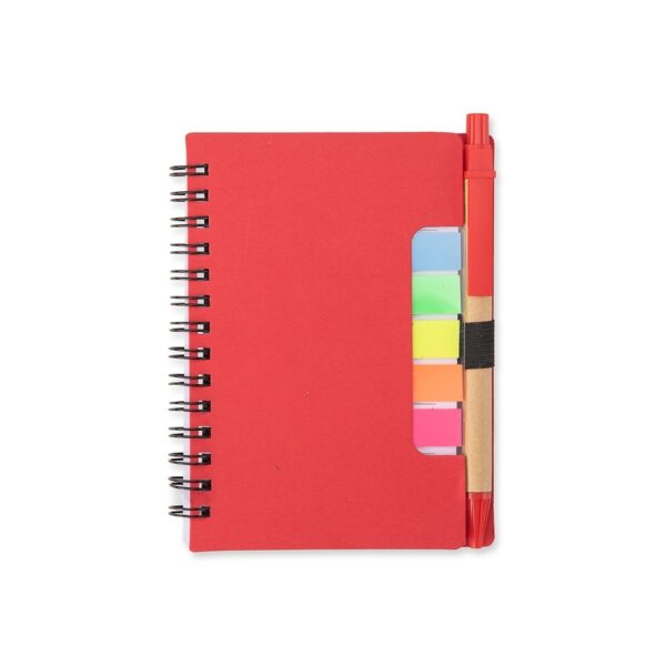 Bloco de Notas Personalizado Capa Dura com Autoadesivos e Caneta 14,1×10,5cm Ver