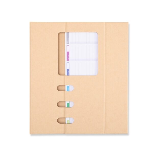 Bloco de Notas Personalizado Capa Dura com Suporte e Caneta 22×22cm Kraft