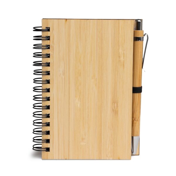 Caderno Ecológico Personalizado Bambu com Caneta 10,6×14cm