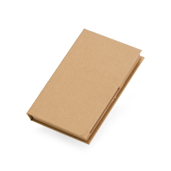 Bloco de Notas Personalizado Kraft com Autoadesivos e Caneta 16,3×10,6cm Detalhe