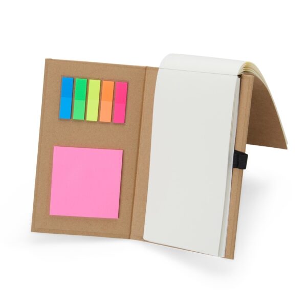 Bloco de Notas Personalizado Kraft com Autoadesivos 11,4×19,5cm Detalhe