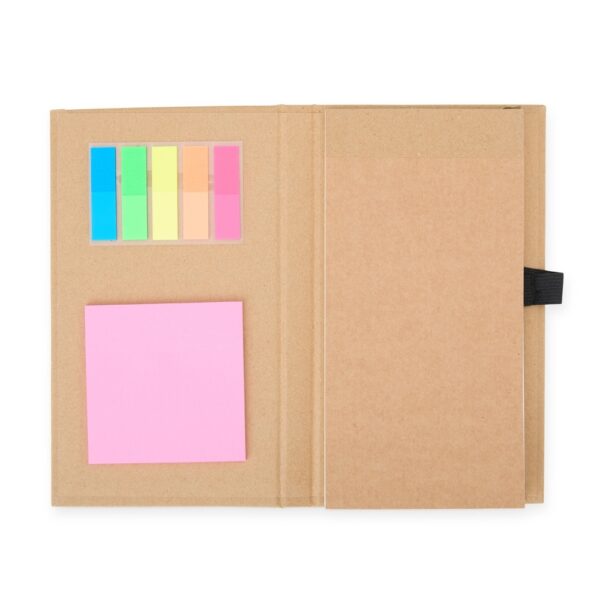 Bloco de Notas Personalizado Kraft com Autoadesivos 11,4×19,5cm Detalhe