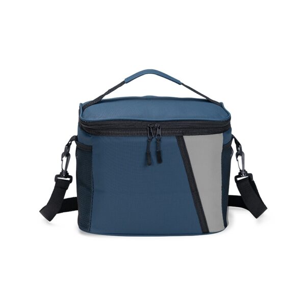 Bolsa Térmica Personalizada Nylon 12L Alça de Ombro Azul