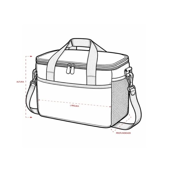 Bolsa Térmica Personalizada Poliéster 12L Detalhe