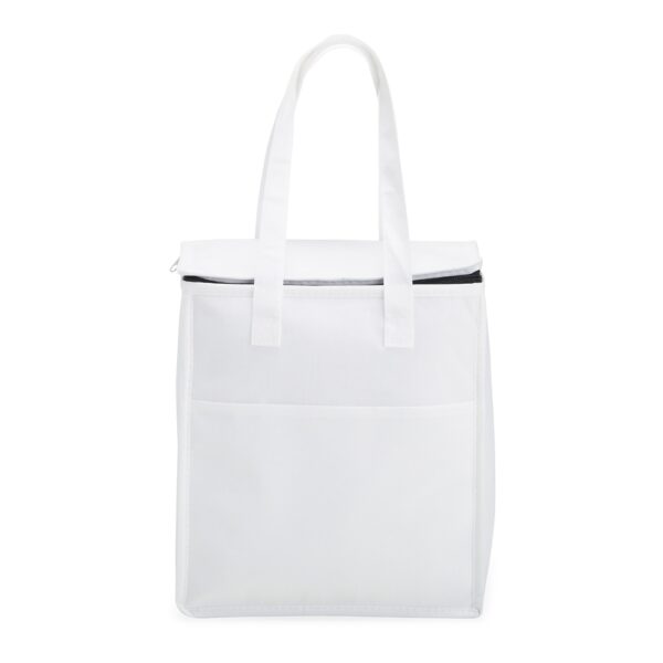 Bolsa Térmica Personalizada TNT 13L Bolso Frontal Branco