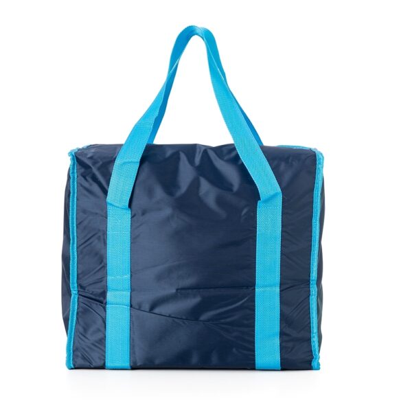 Acabamento silk screen bolsa térmica azul 420D