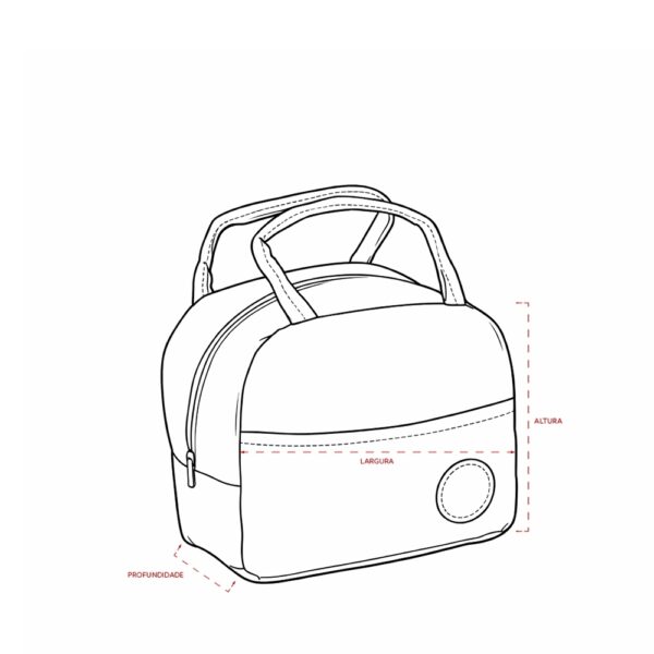 Bolsa Térmica Personalizada Nylon 5L Bolso Frontal Detalhe