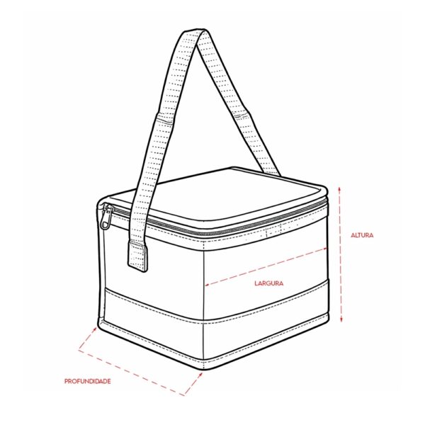 Bolsa Térmica Personalizada Nylon 5L (20x16x15cm) Detalhe