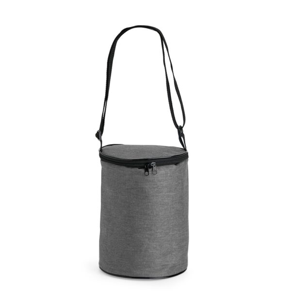 Bolsa Térmica Personalizada Nylon 6L Alça de Ombro Cinza