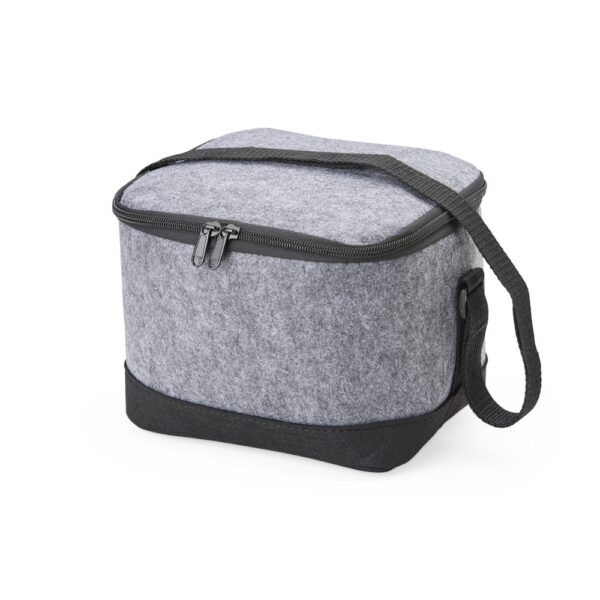 Bolsa Térmica Personalizada Feltro 6L Alça de Ombro Cinza