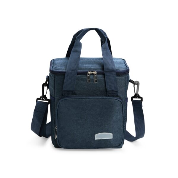 Bolsa Térmica Personalizada Nylon 7L Alça de Ombro Azul
