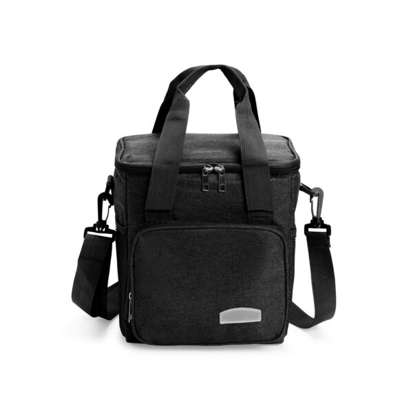 Bolsa Térmica Personalizada Nylon 7L Alça de Ombro Preto