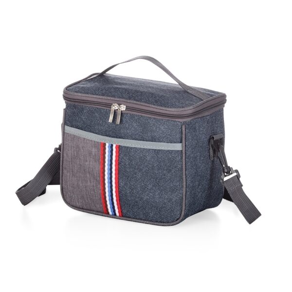 Bolsa Térmica Personalizada Nylon 9L Alça de Ombro Azul