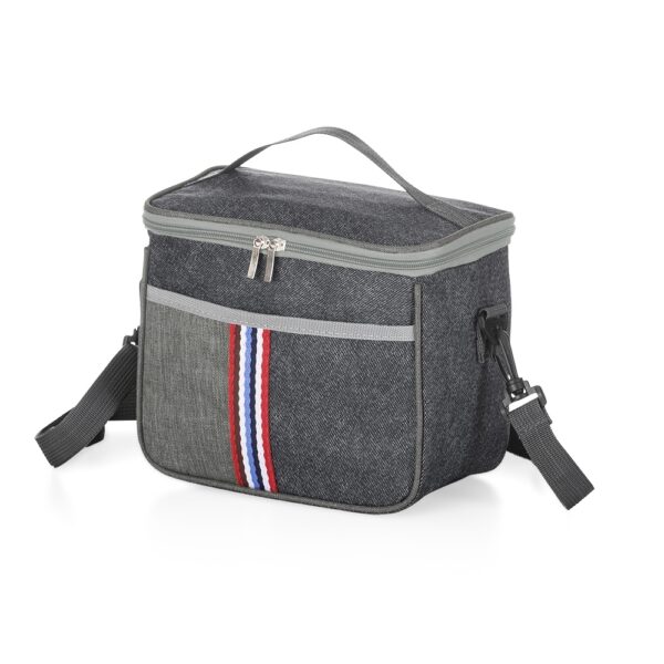 Bolsa Térmica Personalizada Nylon 9L Alça de Ombro Cinza