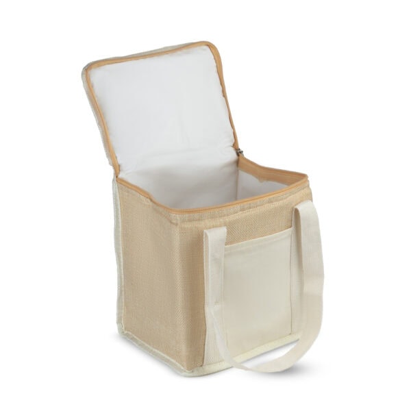 Brinde corporativo bolsa térmica juta cru personalizada
