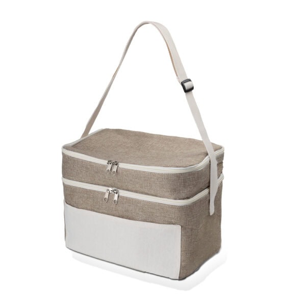 Bolsa Térmica Personalizada Algodão e Juta 14L Cru