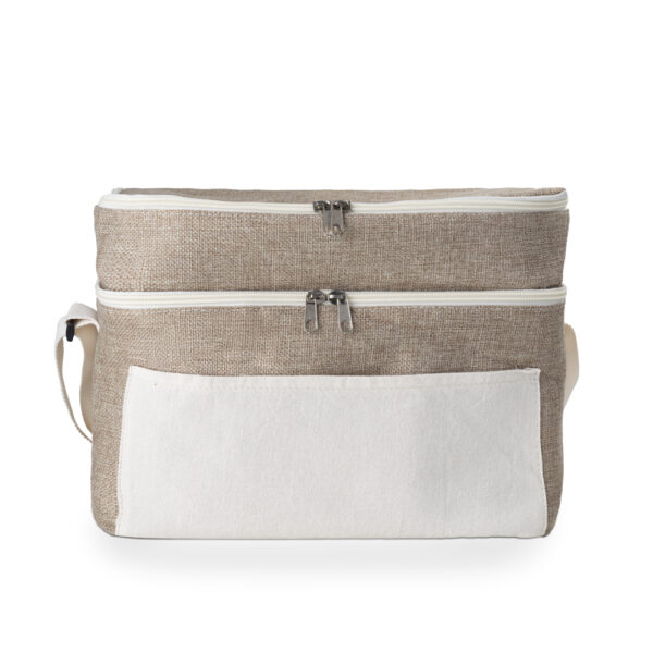 Bolsa Térmica Personalizada Algodão e Juta 14L Foto
