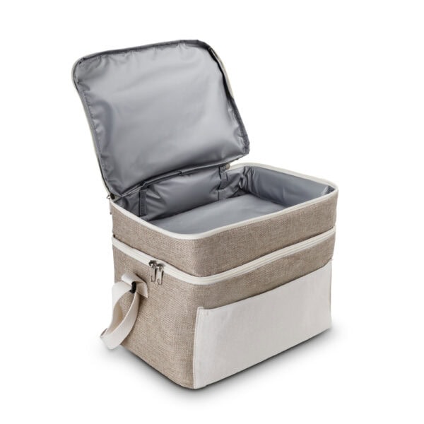 Bolsa Térmica Personalizada Algodão e Juta 14L Foto
