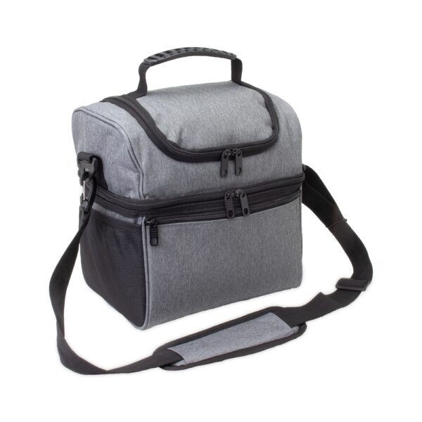 Bolsa Térmica Personalizada Nylon 12L Dupla Cinza