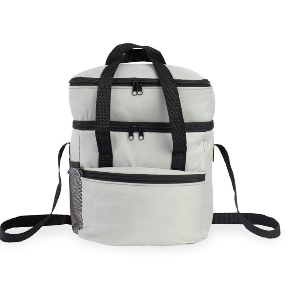 Bolsa Térmica Personalizada Poliéster 14L Dupla Cinza