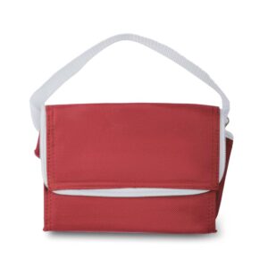 Bolsa térmica vermelha poliéster brinde corporativo logo