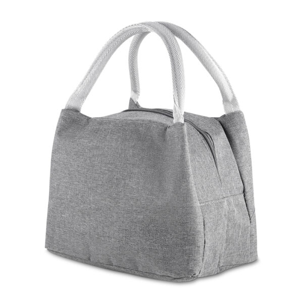 Bolsa térmica personalizada poliéster cinza corporativa