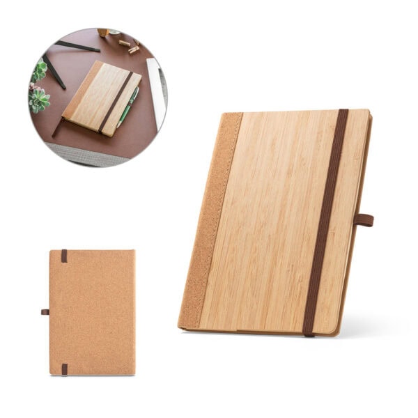 Caderno Ecológico Personalizado Bambu 21x14cm Kit