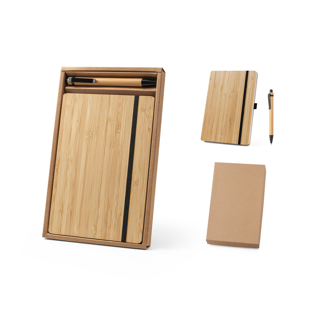 - Huble Brindes Corporativos Caderno Ecológico Personalizado Bambu 25,5x16cm - Imagem 2