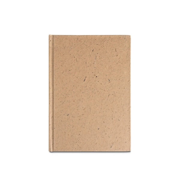 Caderno Ecológico Personalizado Casca de Coco e Algodão Reciclado 20,5x14,5cm