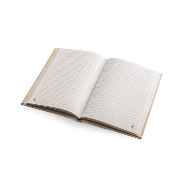 Caderno Ecológico Personalizado Casca de Coco e Algodão Reciclado 20,5x14,5cm
