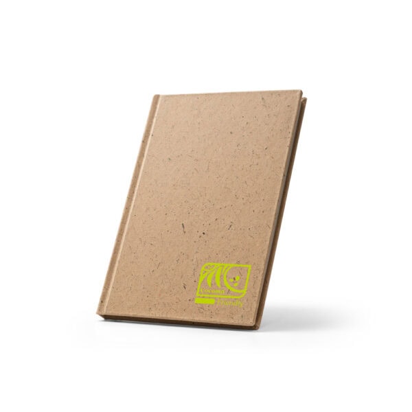 Caderno Ecológico Personalizado Casca de Coco e Algodão Reciclado 20,5x14,5cm Gr