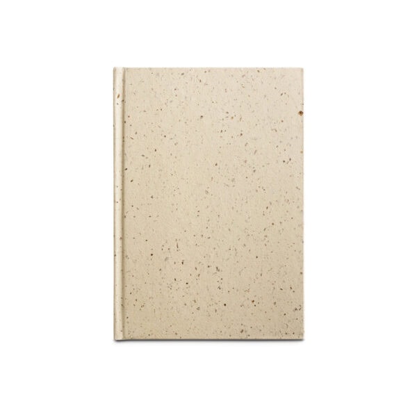 Caderno Ecológico Personalizado Cevada e Algodão Reciclado Capa Dura 20,5x14,5cm