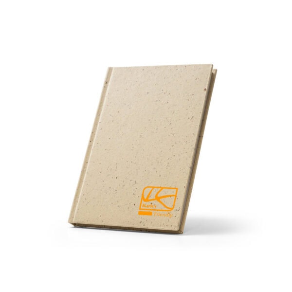 Caderno Ecológico Personalizado Cevada e Algodão Reciclado Capa Dura 20,5x14,5cm
