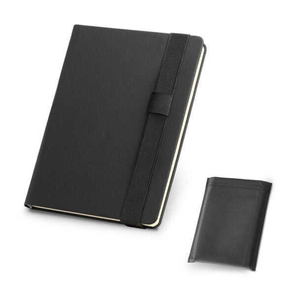 Caderno Personalizado Couro Sintético Capa Dura 21x14,5cm Kit