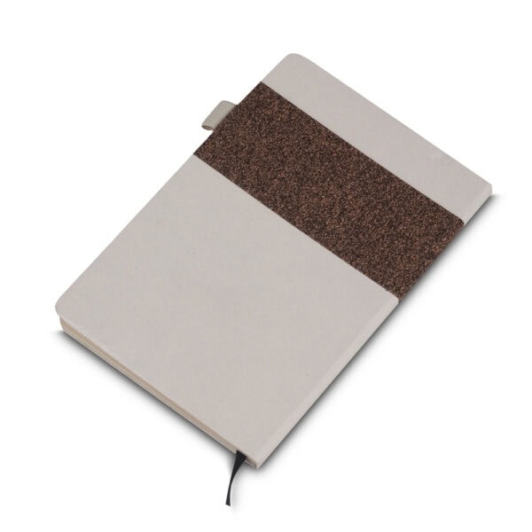 Caderno Ecológico Personalizado Fibra de Cana e Café Porta Caneta A5 21x14cm Fot