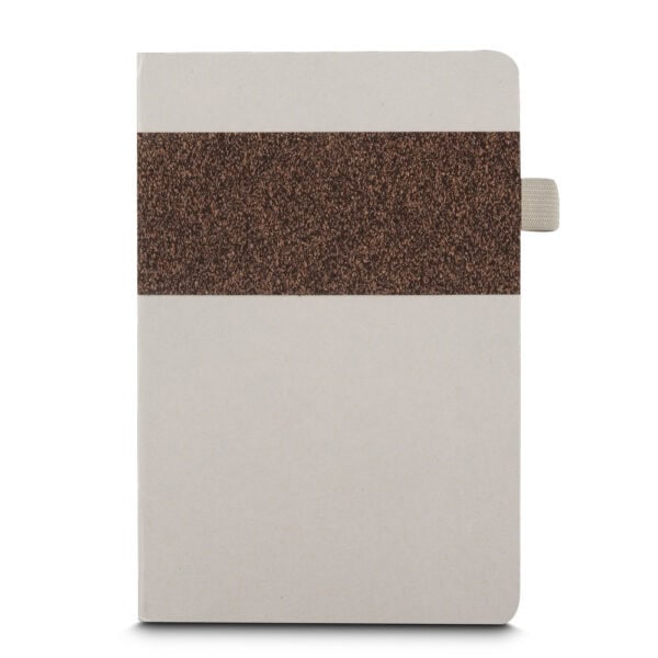 Caderno Ecológico Personalizado Fibra de Cana e Café Porta Caneta A5 21x14cm Fot