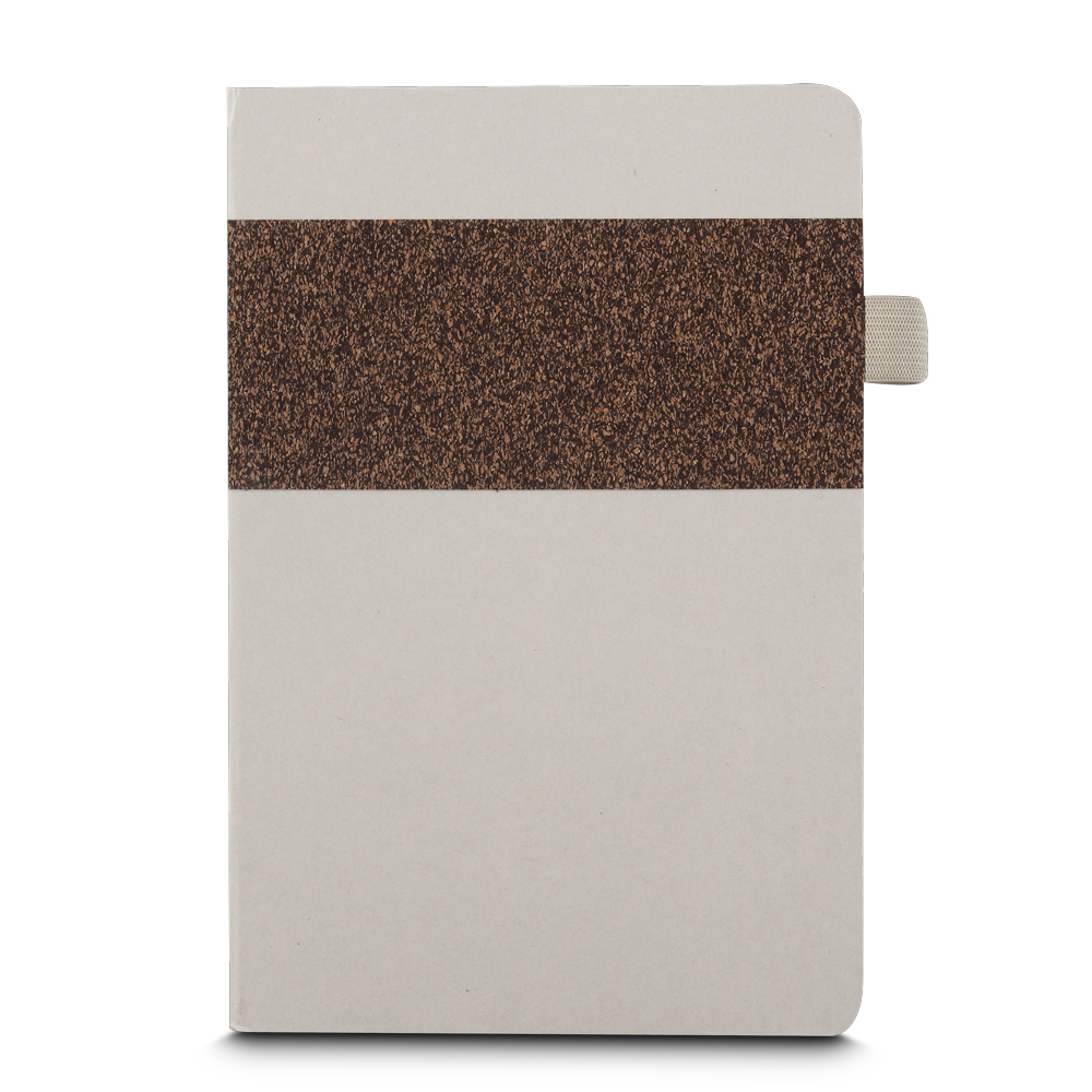 - Huble Brindes Corporativos Caderno Ecológico Personalizado Fibra de Cana e Café Porta Caneta A5 21x14cm - Imagem 3
