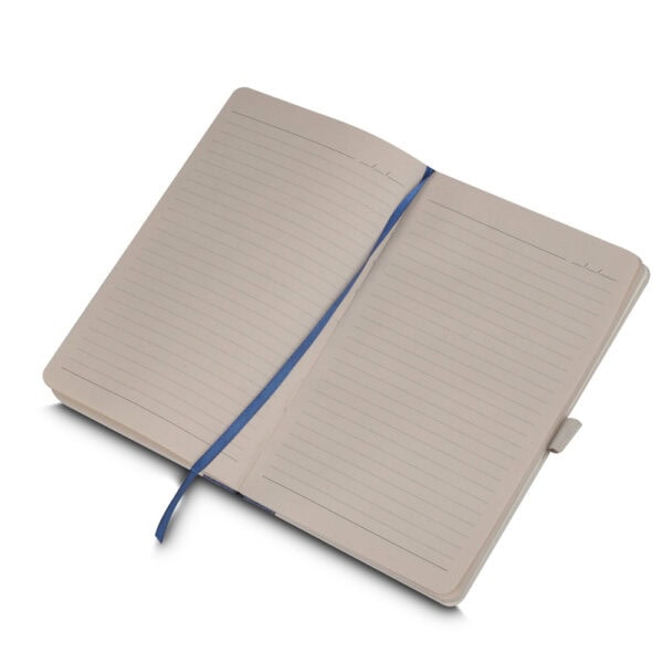 Caderno Ecológico Personalizado Fibra de Cana e rPET Porta Caneta A5 21x14cm Fot
