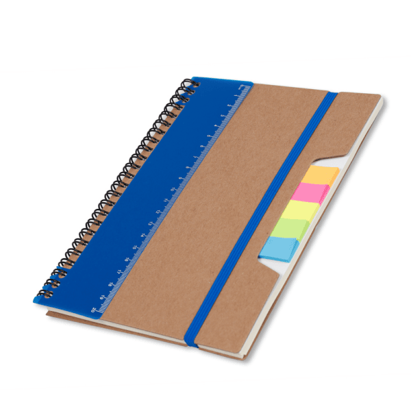 Caderno Ecológico Personalizado Kraft A5 21x14cm Azul