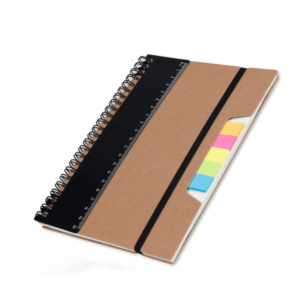 Caderno Ecológico Personalizado Kraft A5 21x14cm Preto