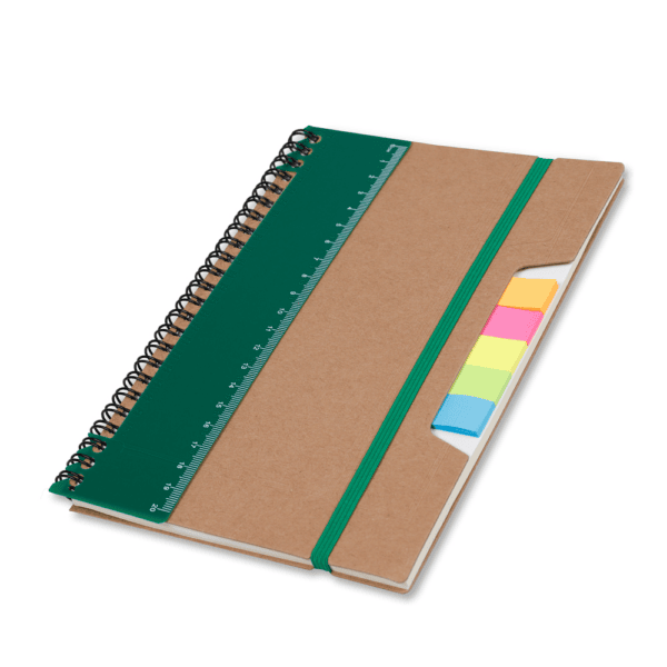 Caderno Ecológico Personalizado Kraft A5 21x14cm Verde