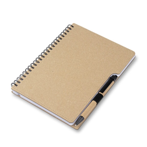 Caderno Ecológico Personalizado Papelão Reciclado com Caneta A5 37x13,8cm Foto